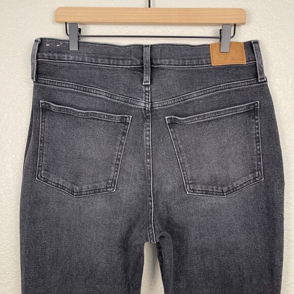 Madewell The Perfect Vintage Jean Washed Black Size 30 Frayed Hem Classic Denim - Picture 8 of 12